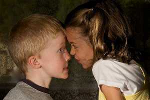 Sibling rivalry begins...